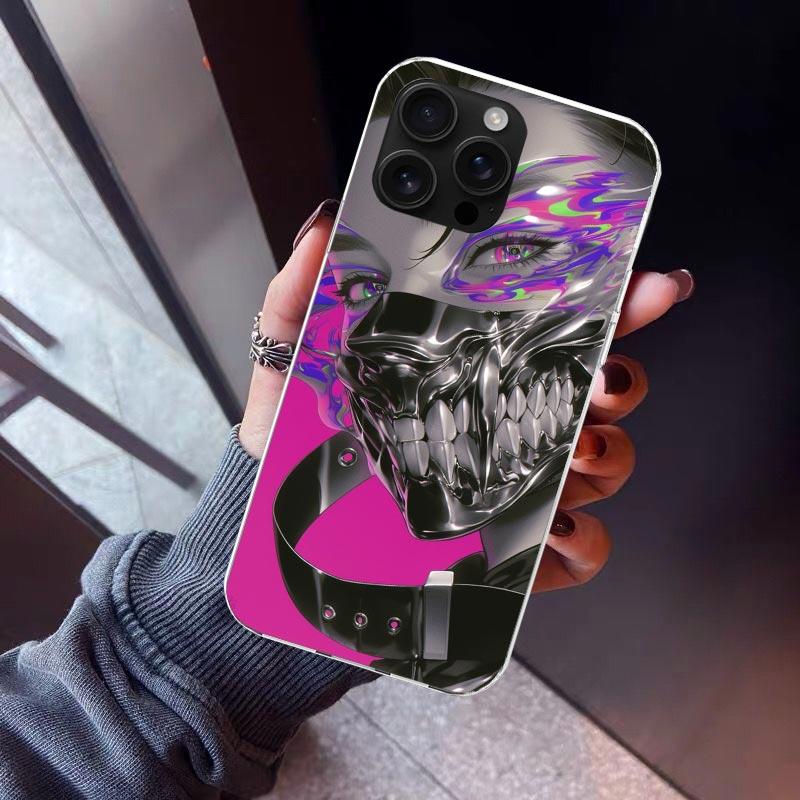

Girl Art Punk Phone Case For iPhone 17 Air 16 15 Pro Max 14 Plus 13 Mini 12 11 Cover 7 8 SE Silicone Shell Print Fundas 17 Air 1 iPhone 16 Pro