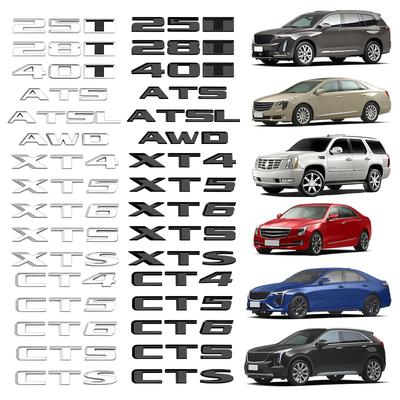 3D Letter ABS Car Rear Trunk Emblem ATS AWD 25T 28T 40T Badge Accessories For CT4 CT5 CT6 CTS XT4 XT5 XT6 XTS ATS
