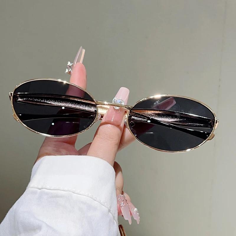 Vintage Oval Sunglasses Women Fashion Retro Outdoor Casual Shades Men New in Trendy Brand Design Decor Eyeglasses UV400