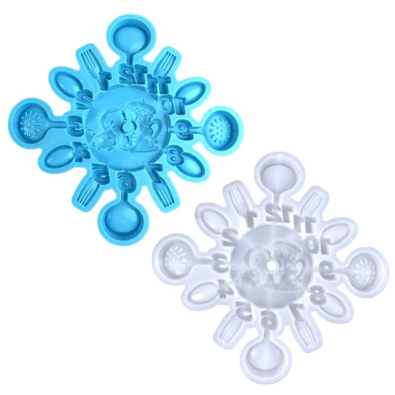 Roman Numeral Dial Clock Resin Mold Wall Hanging Decorative Mirror Epoxy Molds