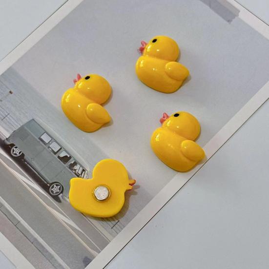 10Pcs Little Yellow Duck Refrigerator Magnet Home Office Kitchen Locker Fridge Magnetic 3D Cartoon Duck Decoration Ornament
