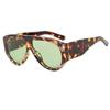 Vintage Oversized Print Sunglasses WomenNew Fashion Oval Hip Hop Sun Glasses Ladies Sexy Elegant Eyewear Leopard Gradient Shades