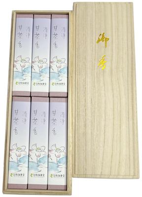 Item with Gift Awaji Baikundo Incense Sticks for Clean Sweet Tea Paulownia 14cm (Packaged Tag) Gifting, Incense, Box, #81fbans