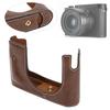 PU Lederhülle Schutzhülle Halbkörperabdeckung für Leica Q Kamera Kaffeebraun