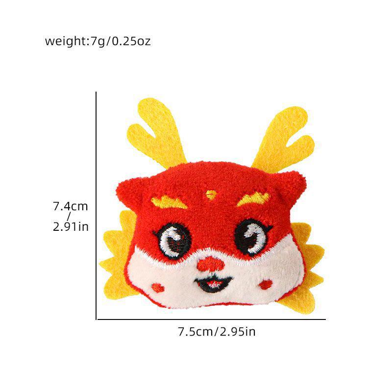 Festive Red New Year Plush Lion Dance Koi and Lantern Ornament Set