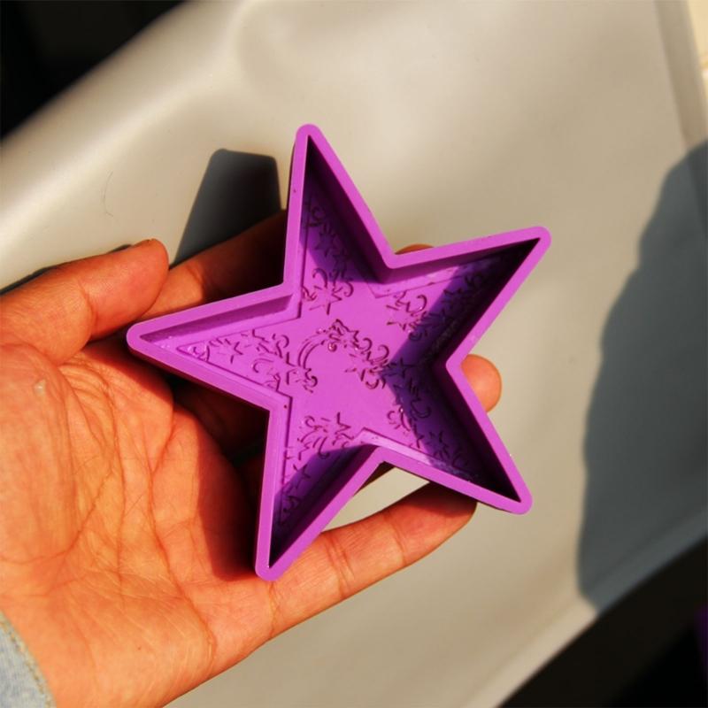 Silicone Molds Moon Candle Molds Handmade DIY Soap Baking Molds Star Shaped Castings Molds Resin Molds for Candle Making