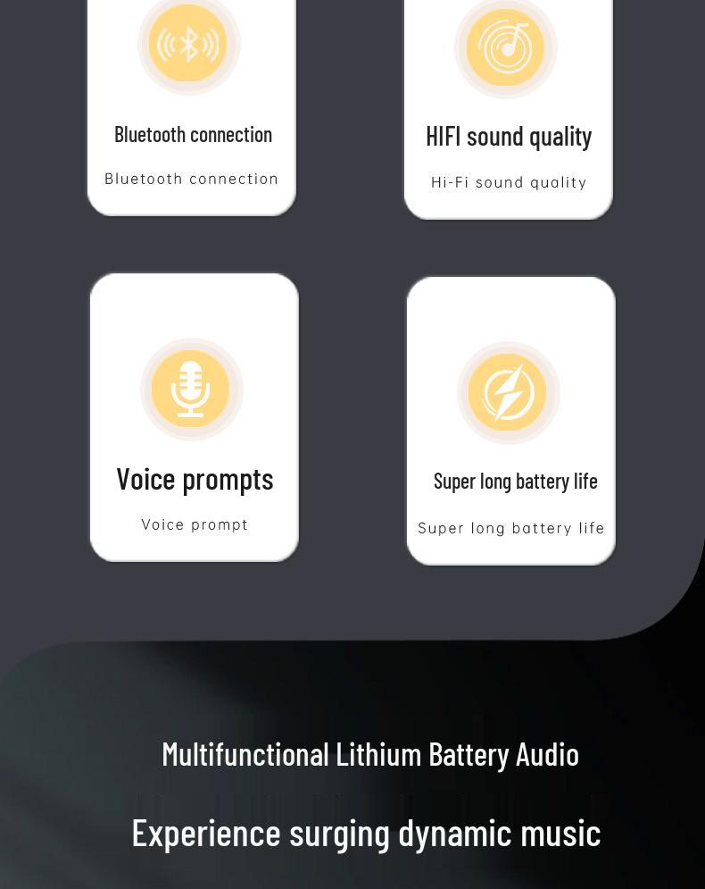 21V Bluetooth-Lautsprecher: Tragbarer Outdoor-Subwoofer mit langer Akkulaufzeit, hohem Volumen und überlegener Klangqualität.