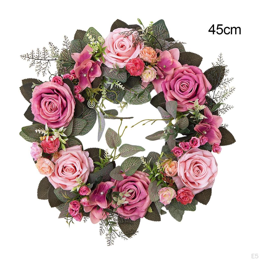 45cm Artificial Wreath Hanging Arrangements Floral Swag Photography Props for Farmhouse