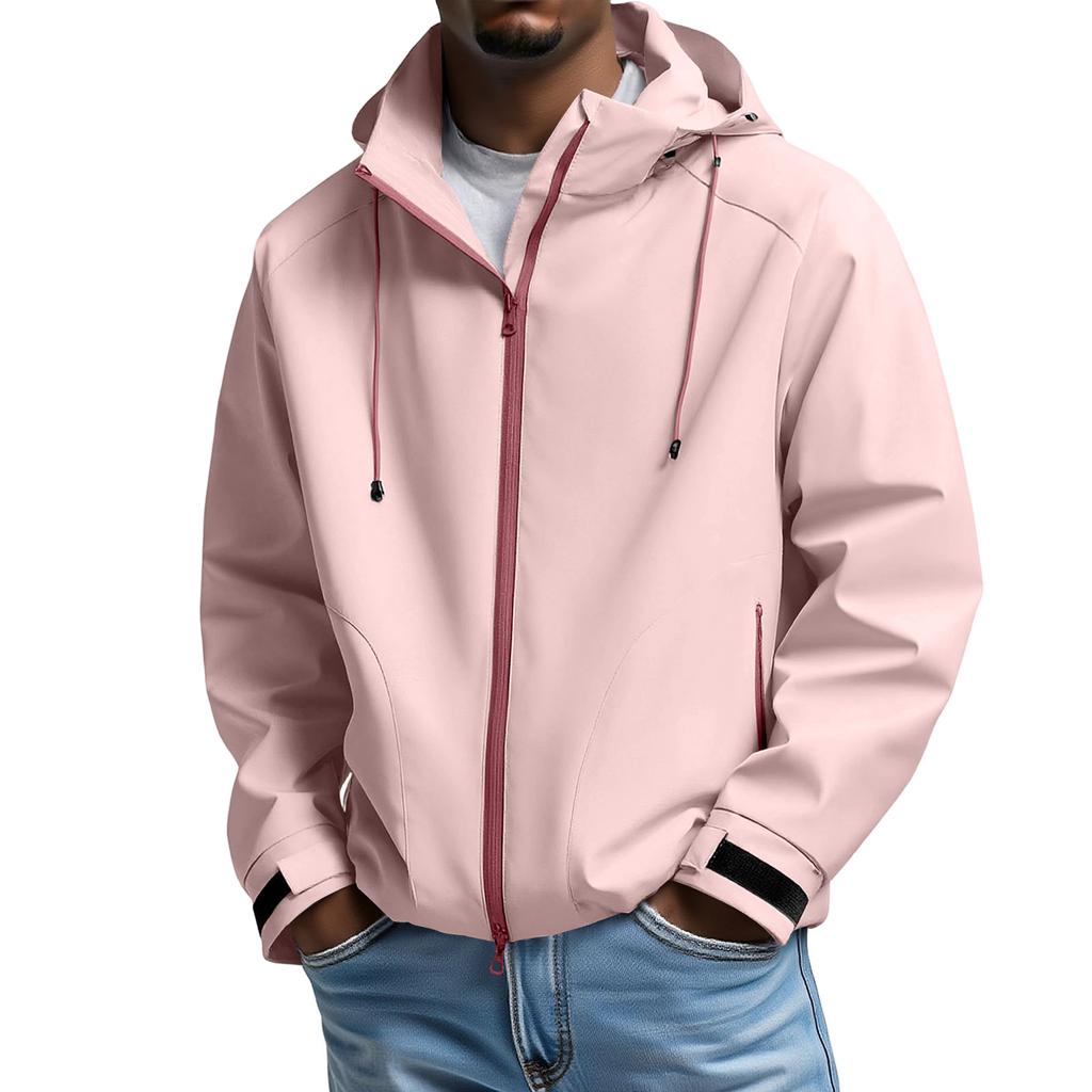 Men's  Leisure  Loose  Windbreaker  Hooded  Hood  Coat