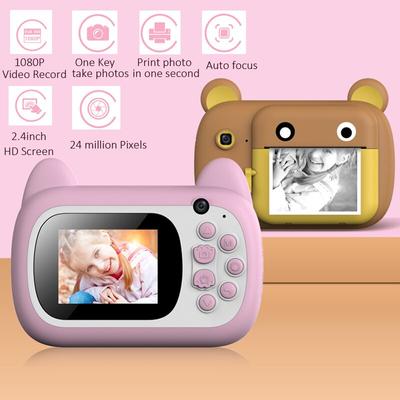 2.4 Inch Instant Print Camera 1080P HD Camera With Thermal Photo Paper Kids Toy Digital Camera Children Christmas Birthday Gift