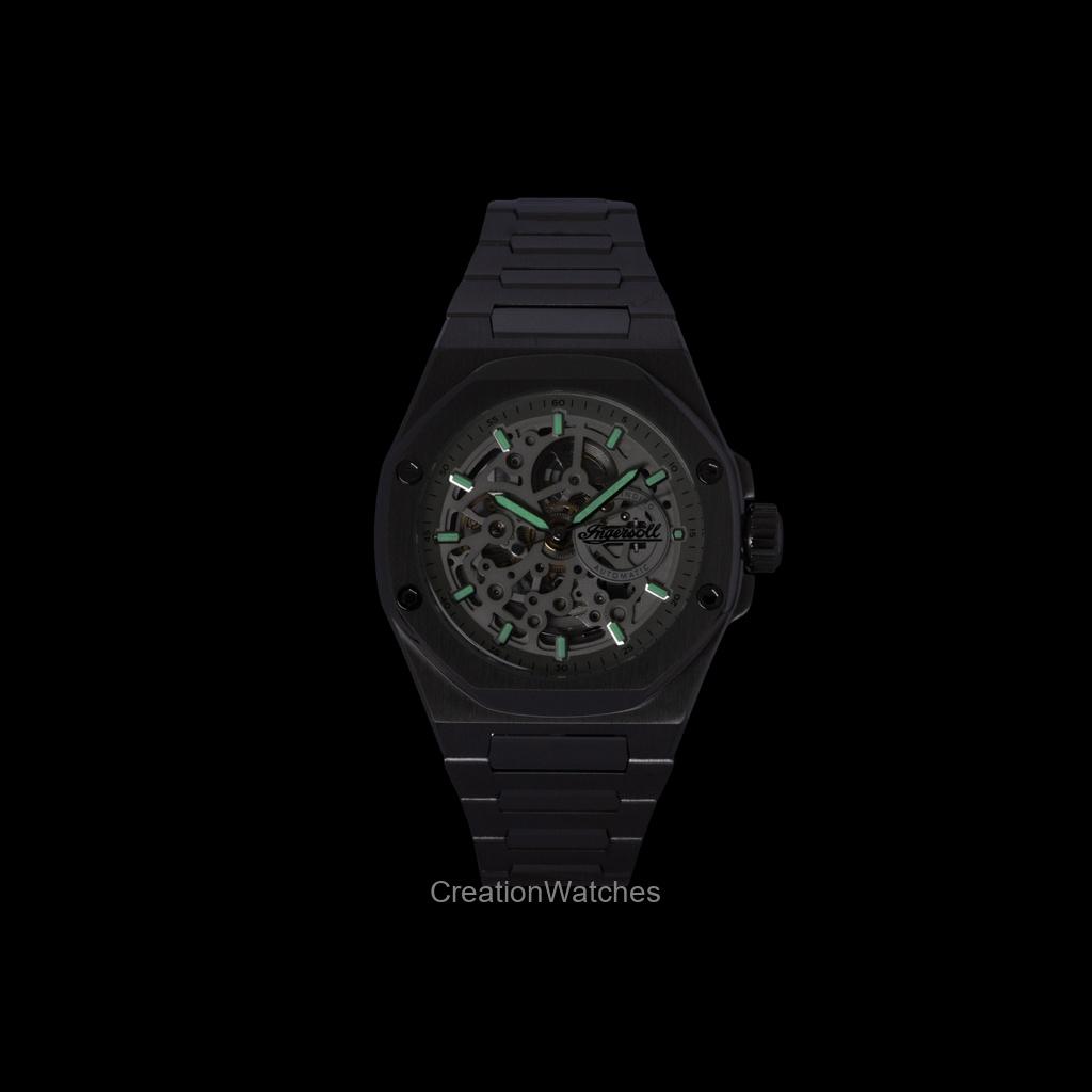 Ingersoll The Faller Stainless Steel Grey Skeleton Dial Automatic I17601 Men's Watch