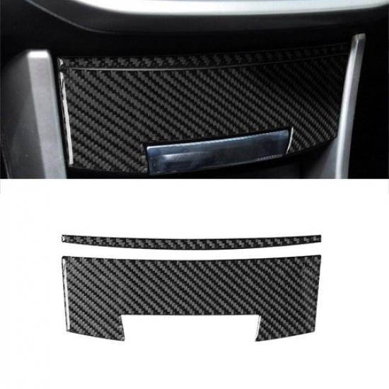 2Pcs Carbon Fiber Interior Central Storage Box Cover Trim For Honda Accord 13-17