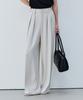 NON AND NON [Custom Length] Belt Loop Pintuck Wide Slacks_Nhsl6485 (Cream)