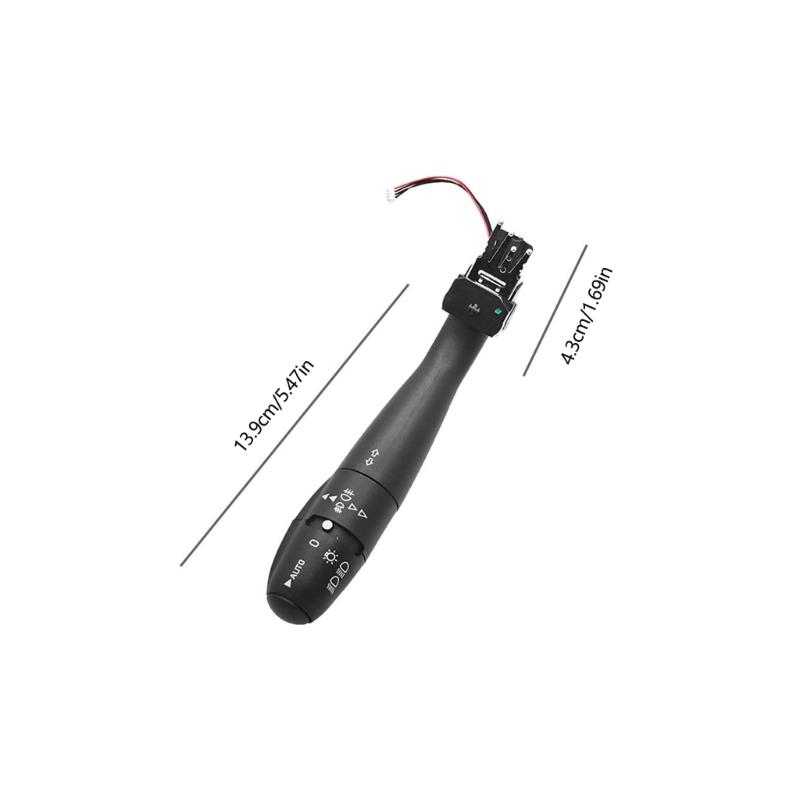 Automotive Lighting Control Stalk 96439233ZL Combining Turn Signal & Fog Light Functions with Visible Directional Icons, Attached Leads & Terminal