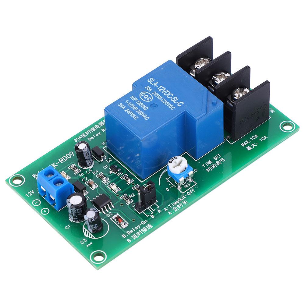 30A DC 12V Delay Timing Relay Module Delay Timer Board 0.15 Seconds Time Range