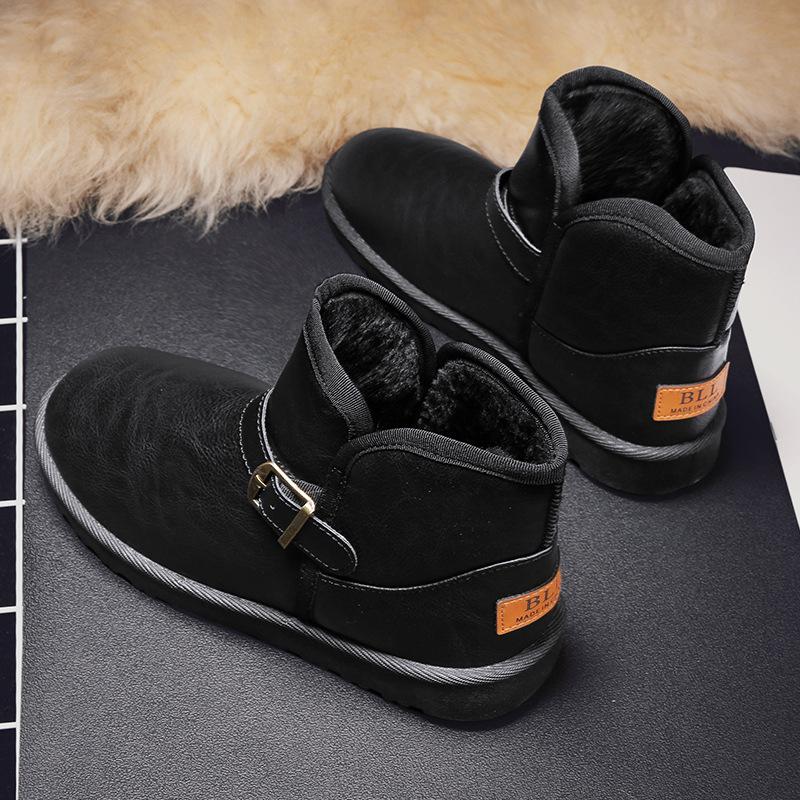 Waterproof Ankle Snow Boots Men Women Winter Shoes Plush Fur Snowboots Slip on Flat Snowshoes Warm Bottines Femme Hiver 2024
