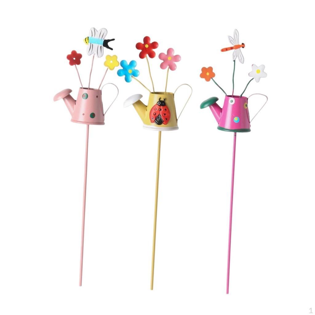 3 Pcs Cartoon Decorative Garden Stakes for Potted Plants Lawns Gardens