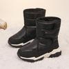 Girls' High-Top Warm Winter Snow Boots - Thick, Comfortable, Fashionable, Plus Velvet Cotton
