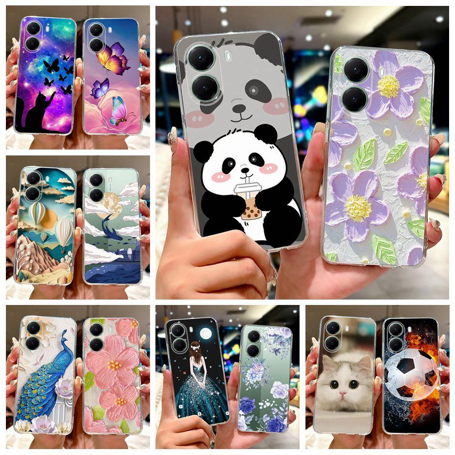 For Xiaomi Poco X7 Pro 5G Case Cute Panda Flowers Painted Cover Soft Slim Phone Case For Xiaomi Poco X7 PocoX7 Pro Fundas Bumper