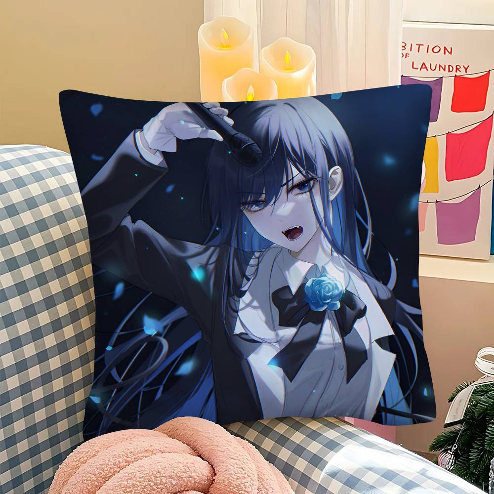 AAdoS Anime Cute Pillow Case Fashion Square Pillowcase Bedroom Sofa Room Ins Decoration Leisure Cushion Cover