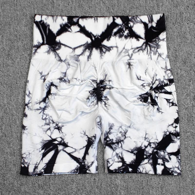 High Waist Seamless Smiling Tie-Dye Yoga Leggings Women Elasticity Slimming Fitness Pants