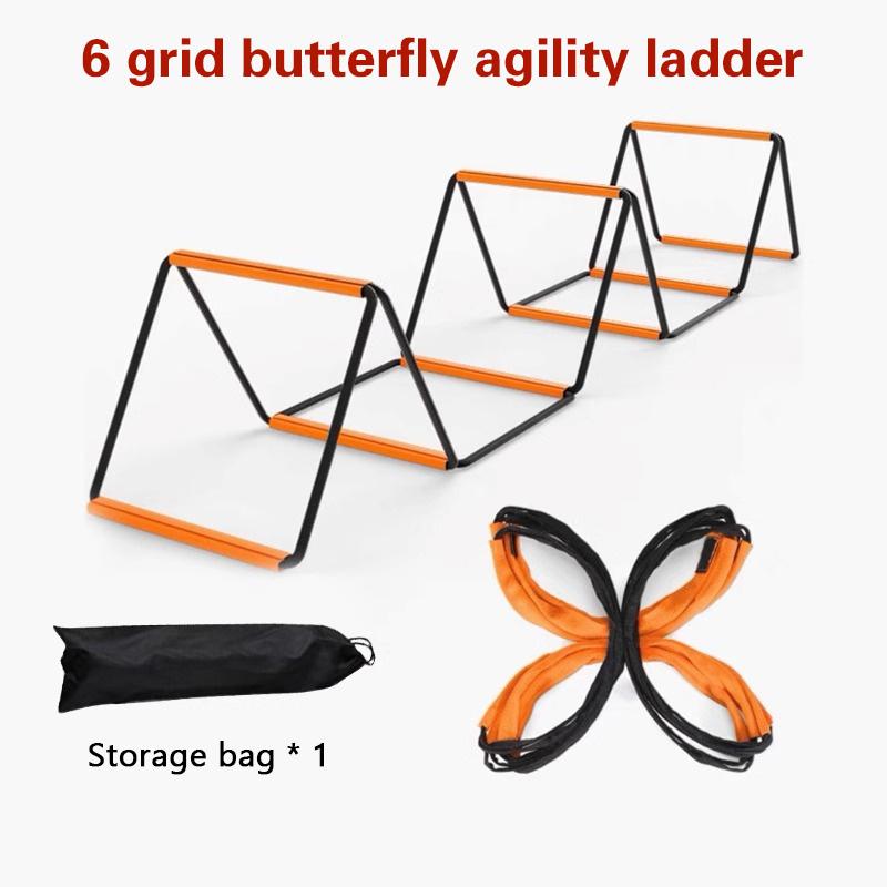 

Dual-Purpose Soccer Training Jump Ladder Multifunctional Agility Ladder Speed Training Coordination Footwork Football Equipment 6 grids оранжевый