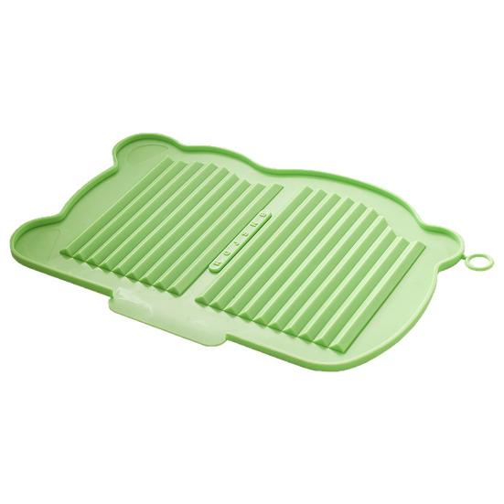Silicone Dish Drying Mat with Non-Slip Base Heat-Resistant Drainage Rack for Kitchen Countertop Foldable Insulation Pad for Sink Table Use