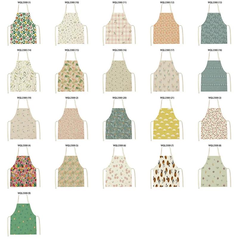 Nordic Simple Apron Clouds Home Cooking Baking Kitchen Aprons Fruit Leaves Coffee Shop Pinafores Cleaning Accessory 2026