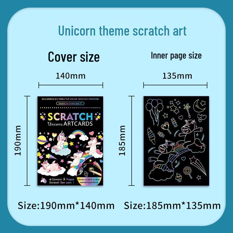 Children's Scratch Art Fun Creative DIY Doodle Painting Book - Perfect Gift for Kids