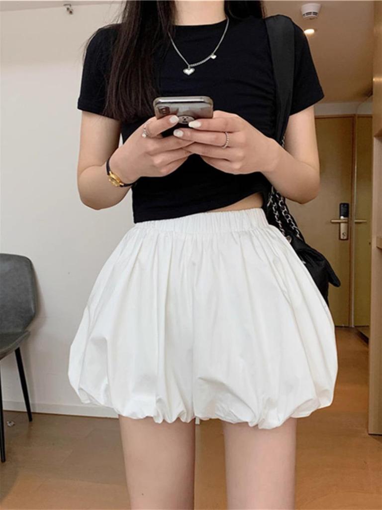 High Waist A-Line Wide Leg Bloomers with 3D Flower Design for Women - Autumn 2024