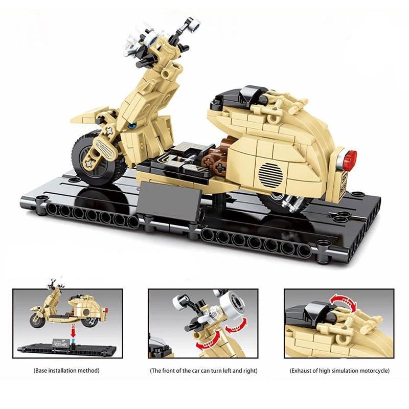 Motorcycle Children's Puzzle Building Blocks Assembly Bricks Toy Model for Boys and Girl Gift 701104 NO BOX