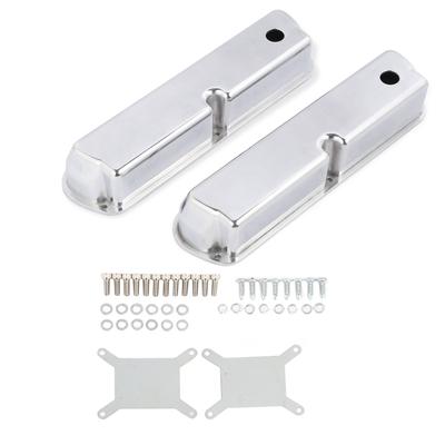 2Pcs Engine Valve Cover 8440 Polished Aluminium Valve Cover with Grommet for SB 289 302 351W SBF