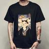 New Fashion Summer Mens T Shirt Casual Short Sleeve Samurai Cat Print Anime Tshirt Men Women Japanese Neko Sushi Wave Tops