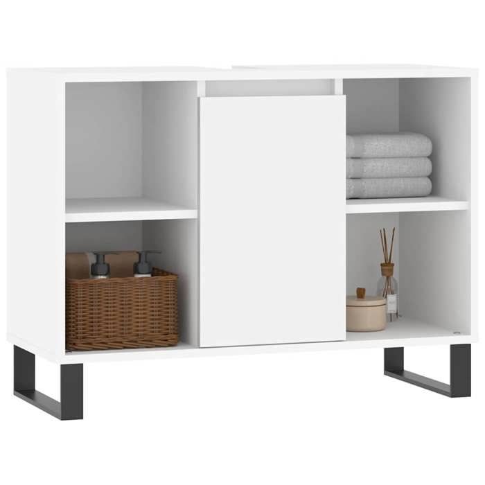 VidaXL Armoire de salle de bain blanc 80x33x60 cm bois d'ingénierie 831636
