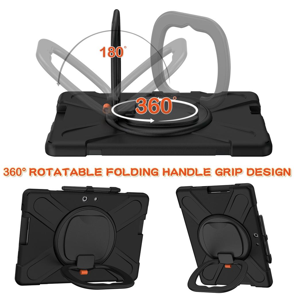 360 Rotating Kids Case For Microsoft Surface Pro X 2019 13" Heavy Duty Stand Cover 3-Layer Protect With Handle Grip Tablet Shell