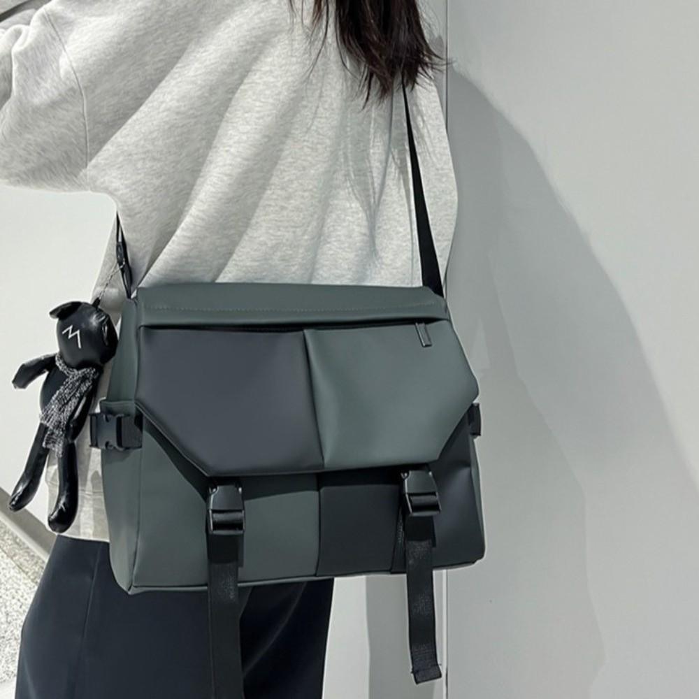 Nylon Crossbody Shoulder Bag Multi-pocket Large Capacity Bag Waterproof Messenger Bag  Cycling Use