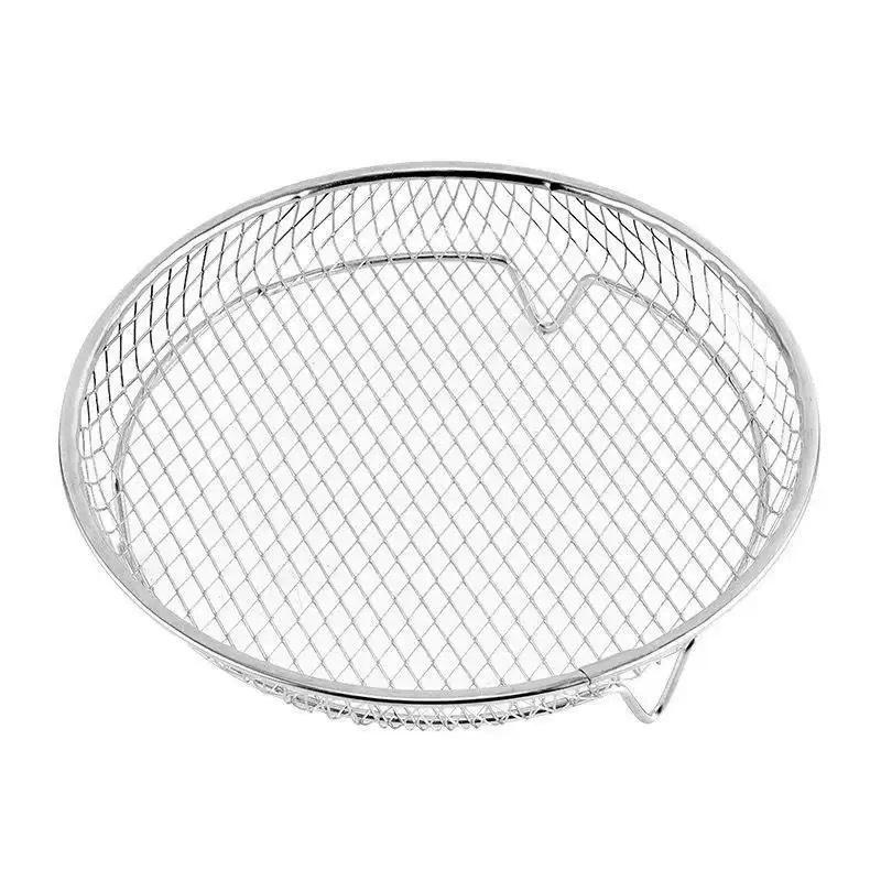 3-teiliges multifunktionales Edelstahl-Regalset: Heißluftfritteuse, Backen, Dämpfen, Braten, Dörren, Kühlen, Abtropfen.