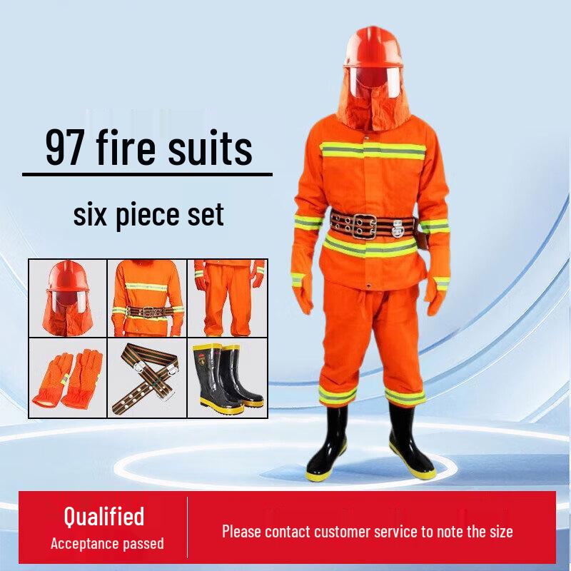 Minggu dkh97 Firefighter Protective Suit 6-Piece Set