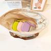 Simple Silicone Cosmetic Bag With Wrist Strap Waterproof Storage Bag Dustproof Zipper Toiletry Bag Outdoor