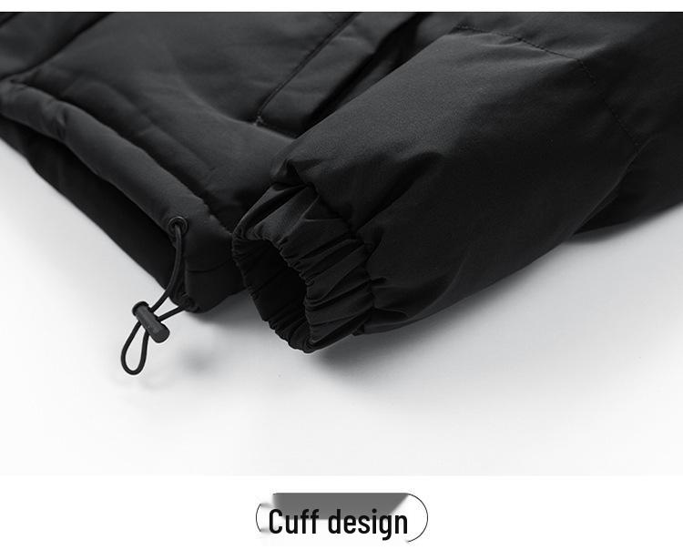 Men's Plus Size Hooded Cotton Fleece Jacket - Warm, Cold-Resistant, Padded for Autumn/Winter 2025.