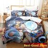 Genshin Impact Bedding Set Purple Keqing Printed Bed Set With Pillowcase Duvet Cover Soft Single Double Queen Super King Size