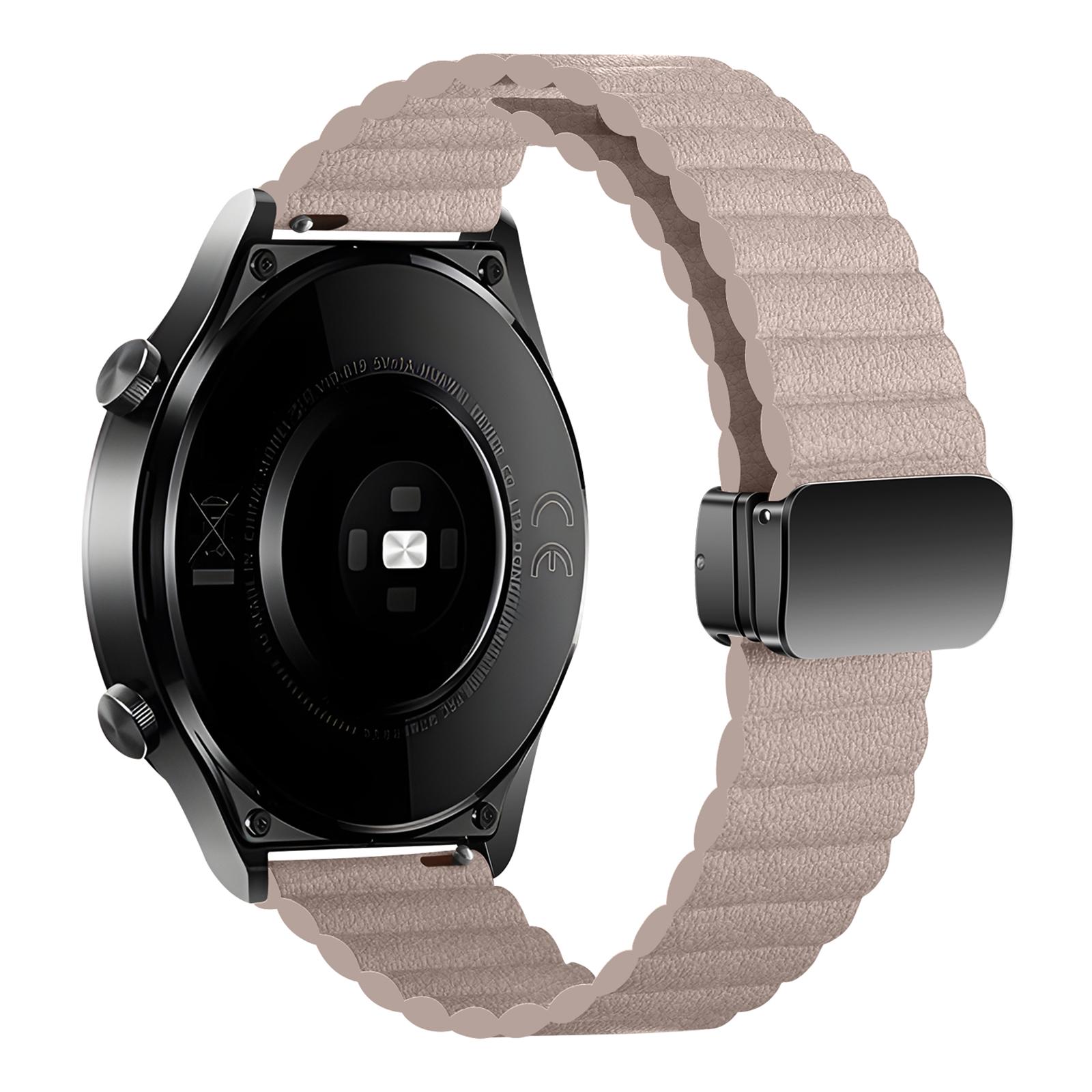 

Для Samsung Galaxy Watch6/Garmin Venu Sq 2 Шкіряний ремінець для годинника 20 мм Магнітний ремінець Khaki