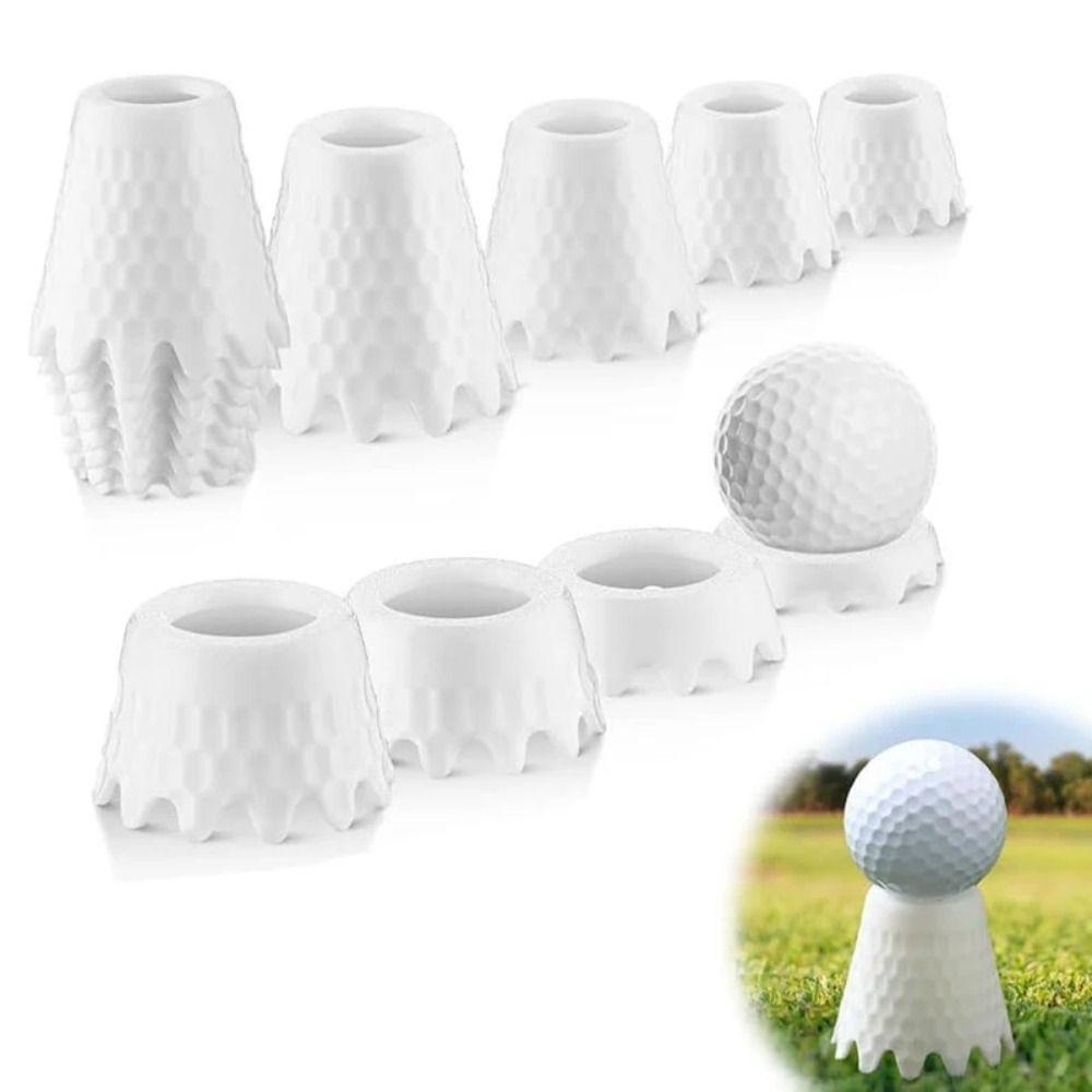 

8Pcs Professional Golf Tee Wave Shaped Bottom Design Plastic Golf Mat Golf Ball Holder Sports 8Pcs