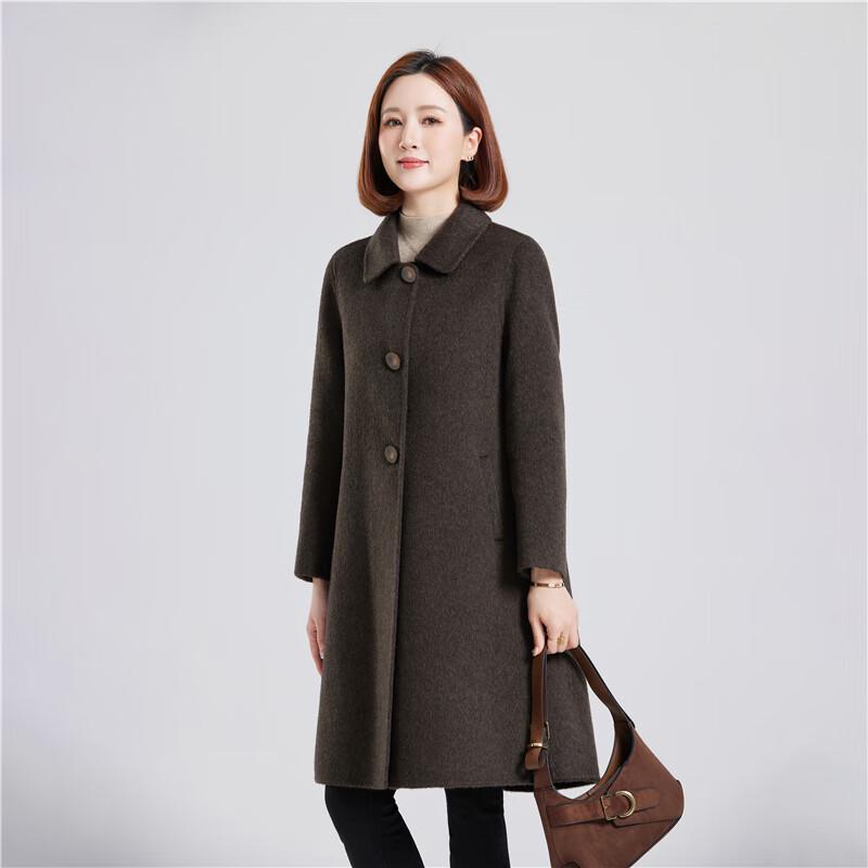 Fengxun 100% Wool Double-Faced Mid-Length Coat