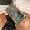 Orange Maple Leaf Pattern Phone Case for Samsung Galaxy S25 S24 Ultra S23 S22 S21 S20 FE Plus Soft TPU Protection Cover