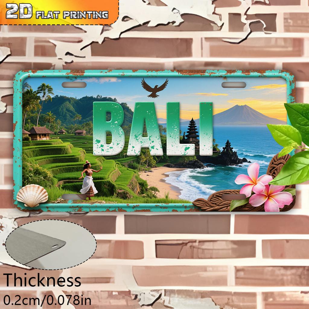 Stück Retro Tenerife Metallschild Spanische Kanarische Inseln Wandkunst Eisen Küstenlinie Dekoration für Zuhause Bar