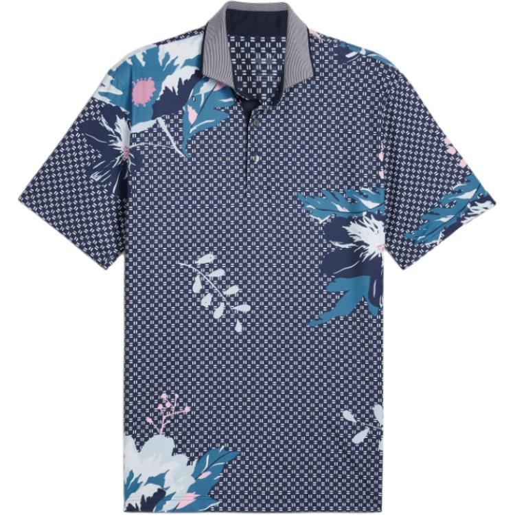 

Puma Mattr Terrance Golf Polo Men Tops Navy-Blue 626985-01 XL