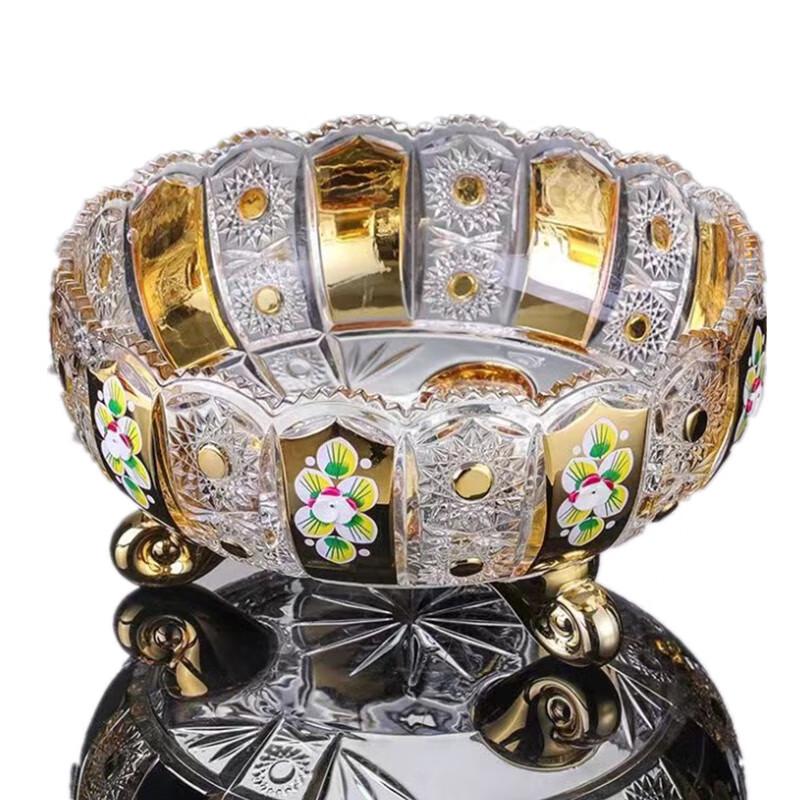 Flavinmci Crystal Glass Fruit Bowl