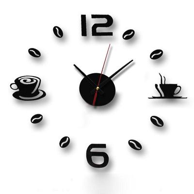 Acrylic DIY Self Adhesive Interior Wall Creative Decoration Mute Clock