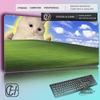 HYBXAXC Covoraș de Mouse Pisică Câine Șoarece Meme Amuzant Covoraș de Birou Stil Nostalgic XP Antiderapant Durabil Covoraș pentru Tastatură Gaming